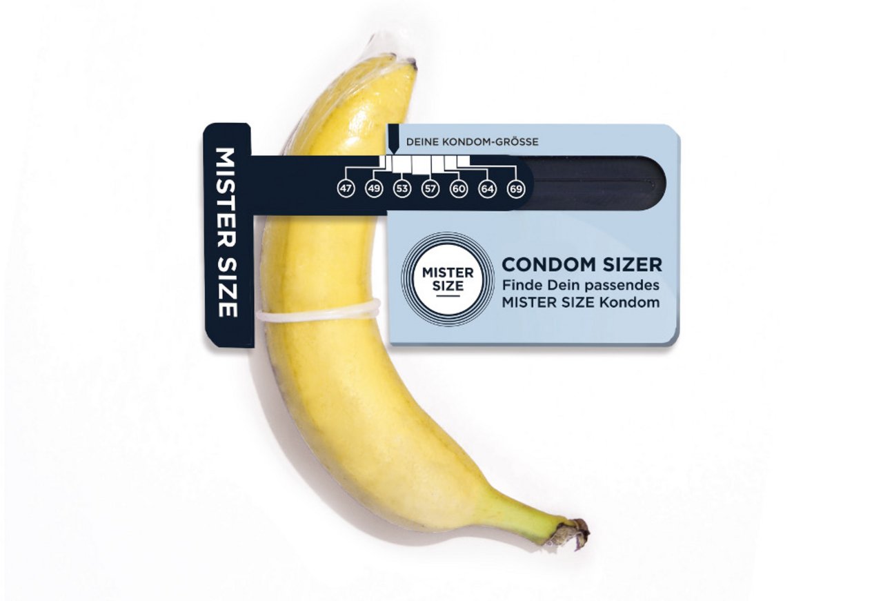 Condom Sizer mit Banane