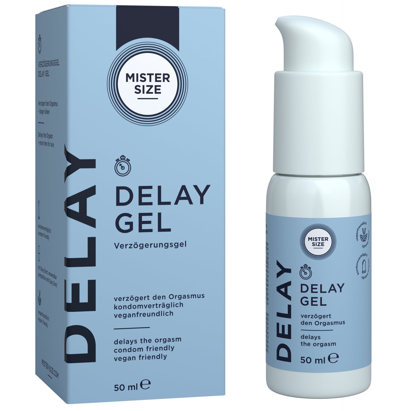 Mister Size Delay Gel Verpackung