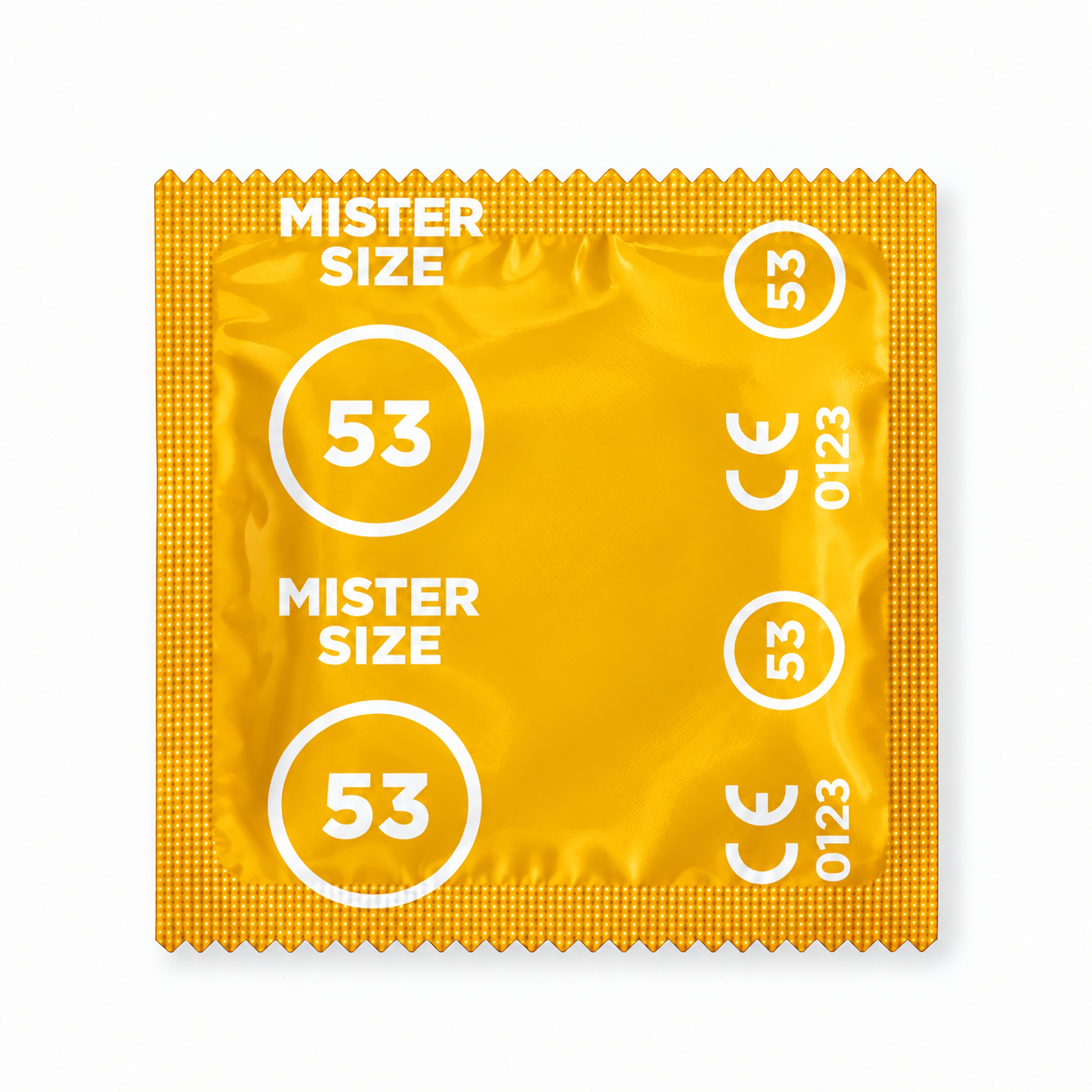 Siegelfolie Mister Size 53 M — neues Design, gelb